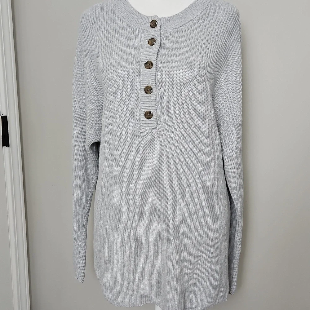 Aerie Women's Gray Heanley Oversized Knit Sweater Size S - Picture 4 of 13